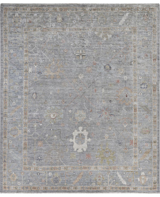 Oushak One-of-a-Kind Wool Gray Area Rug 8' 4" x 9' 11"