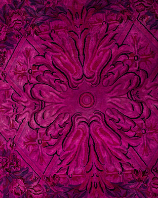 Fine Vibrance, One-of-a-Kind Hand-Knotted Area Rug  - Pink, 9' 1" x 12' 3"