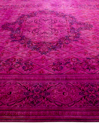 Fine Vibrance, One-of-a-Kind Hand-Knotted Area Rug  - Pink, 9' 1" x 12' 3"