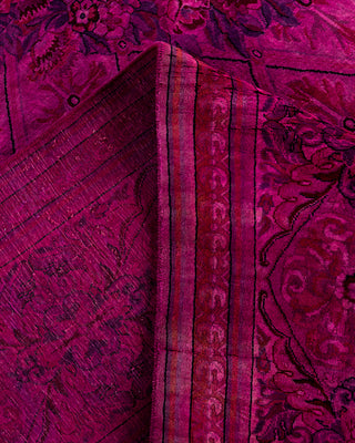 Fine Vibrance, One-of-a-Kind Hand-Knotted Area Rug  - Pink, 9' 1" x 12' 3"