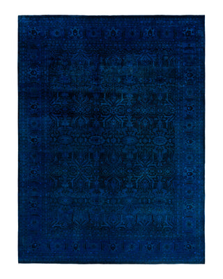Fine Vibrance, One-of-a-Kind Hand-Knotted Area Rug  - Blue, 9' 1" x 12' 2"