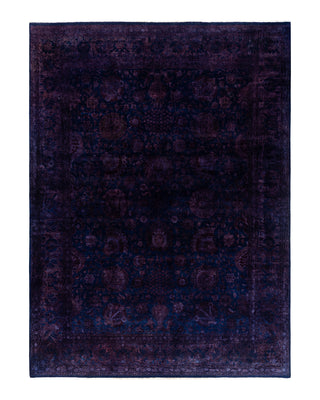 Fine Vibrance, One-of-a-Kind Hand-Knotted Area Rug  - Navy, 9' 1" x 12' 0"