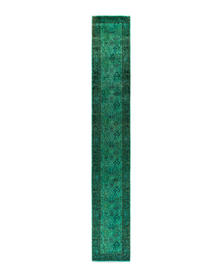 Modern Fine Vibrance Green Runner 2' 6" x 17' 1"