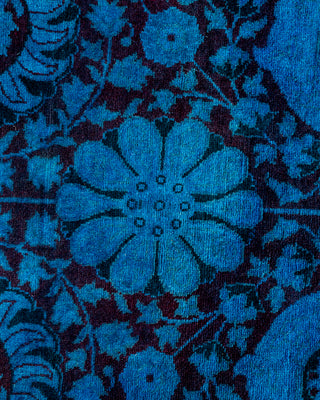Contemporary Hand Knotted Overdyed Blue Area Rug 3' 2" x 5' 2"