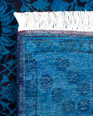 Contemporary Hand Knotted Overdyed Blue Area Rug 3' 2" x 5' 2"