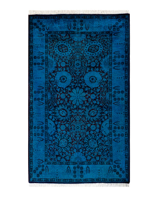 Contemporary Fine Vibrance Red Wool Area Rug 3' 2" x 5' 2"