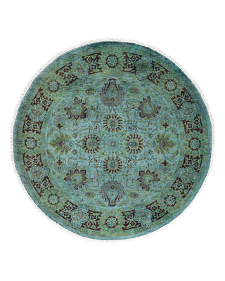 Modern Fine Vibrance Blue Area Rug 4' 1" x 4' 1"