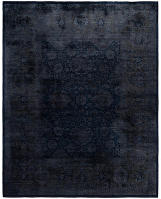 Contemporary Overdyed Wool Hand Knotted Black Area Rug 8' 1" x 10' 3"