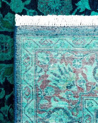 Contemporary Hand Knotted Overdyed Navy Area Rug 4' 2" x 6' 1"