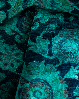 Contemporary Hand Knotted Overdyed Navy Area Rug 4' 2" x 6' 1"