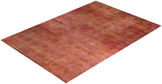 Modern Overdyed Hand Knotted Wool Pink Area Rug 10' 1" x 14' 1"