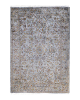 Fine Vibrance, One-of-a-Kind Handmade Area Rug - Gray, 4' 2" x 6' 2"