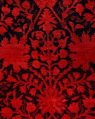 Contemporary Hand-Knotted Overdyed Orange Area Rug 6' 1" x 8' 10"