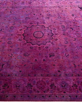 Modern Overdyed Hand Knotted Wool Pink Area Rug 4' 2" x 6' 3"