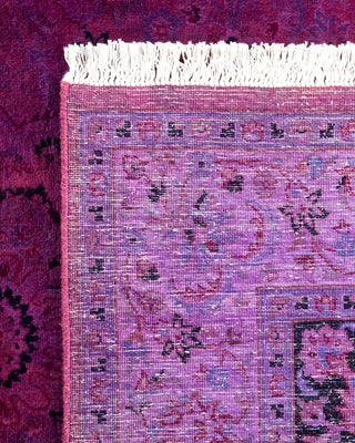 Modern Overdyed Hand Knotted Wool Pink Area Rug 4' 2" x 6' 3"