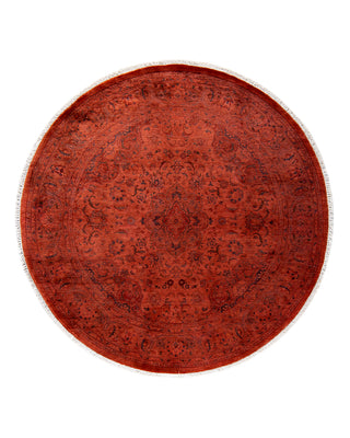 Modern Fine Vibrance Orange Area Rug 5' 4" x 5' 4"