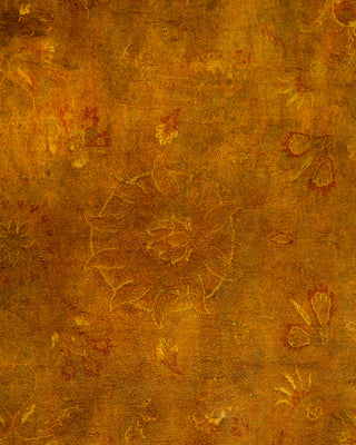 Contemporary Hand Knotted Overdyed Brown Area Rug 9' 2" x 12' 1"