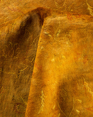 Contemporary Hand Knotted Overdyed Brown Area Rug 9' 2" x 12' 1"