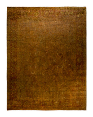 Contemporary Fine Vibrance Green Wool Area Rug 9' 2" x 12' 1"