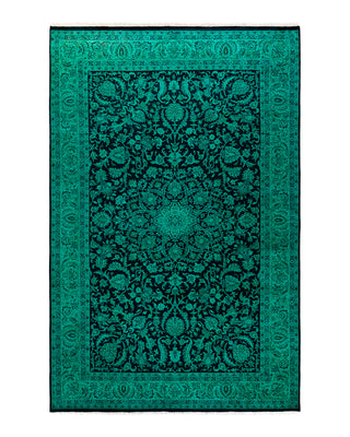 Modern Fine Vibrance Green Area Rug 6' 1" x 9' 3"