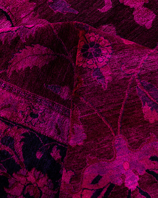 Fine Vibrance, One-of-a-Kind Hand-Knotted Area Rug  - Pink, 9' 1" x 12' 3"