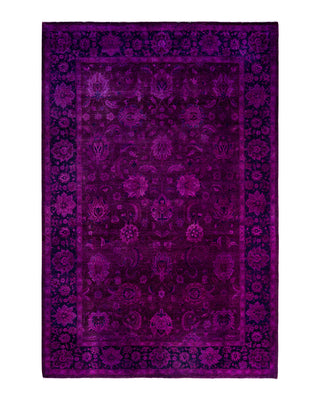 Fine Vibrance, One-of-a-Kind Hand-Knotted Area Rug - Pink, 6' 2" x 9' 3"