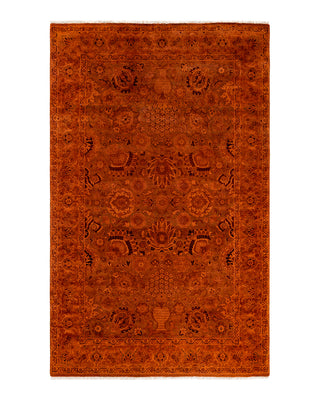 Modern Fine Vibrance Orange Area Rug 4' 7" x 7' 2"