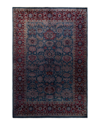 Modern Fine Vibrance Blue Area Rug 6' 2" x 8' 10"