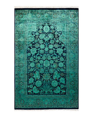 Modern Fine Vibrance Blue Area Rug 4' 0" x 6' 3"