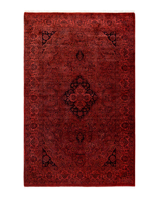 Modern Fine Vibrance Orange Area Rug 4' 1" x 6' 5"