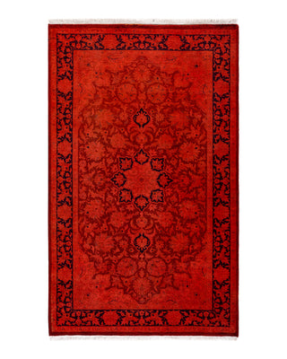 Modern Fine Vibrance Orange Area Rug 3' 2" x 5' 2"