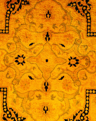 Contemporary Hand Knotted Overdyed Gold Area Rug 3' 1" x 5' 3"