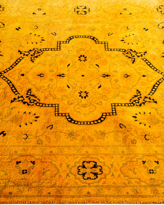 Contemporary Hand Knotted Overdyed Gold Area Rug 3' 1" x 5' 3"