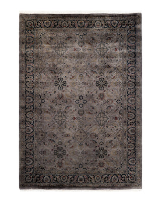 Contemporary Fine Vibrance Gray Wool Area Rug 6' 1" x 8' 9"