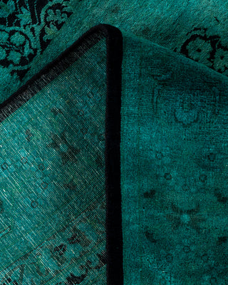 Contemporary Hand Knotted Overdyed Blue Area Rug 6' 1" x 12' 0"