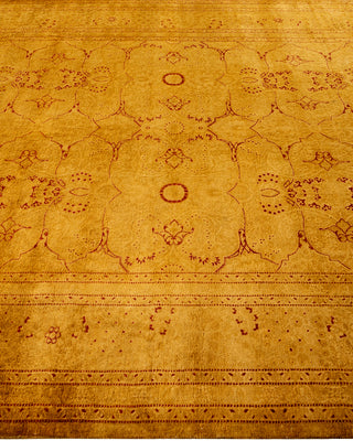 Contemporary Hand Knotted Overdyed Gold Area Rug 6' 2" x 12' 7"