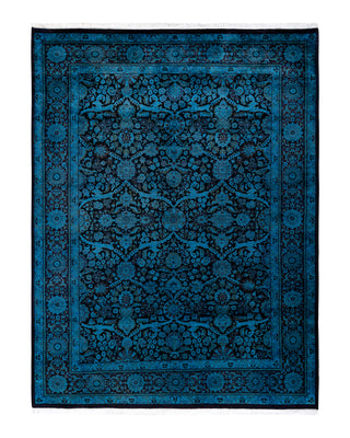 Contemporary Fine Vibrance Black Wool Area Rug 6' 2" x 8' 2"