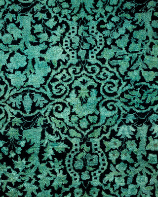 Contemporary Hand Knotted Overdyed Green Area Rug 9' 2" x 12' 2"