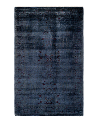 Modern Fine Vibrance Blue Area Rug 4' 9" x 7' 7"