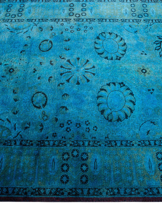 Contemporary Hand Knotted Overdyed Blue Area Rug 3' 1" x 5' 3"