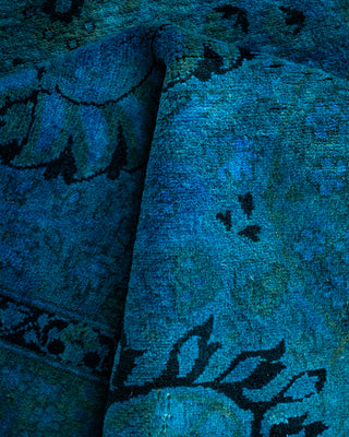 Contemporary Hand Knotted Overdyed Blue Area Rug 3' 1" x 5' 3"