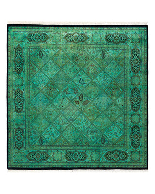 Modern Fine Vibrance Green Area Rug 6' 3" x 6' 5"