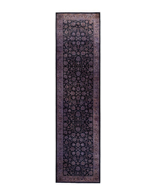 Contemporary Fine Vibrance Black Wool Area Rug 2' 6" x 10' 3"
