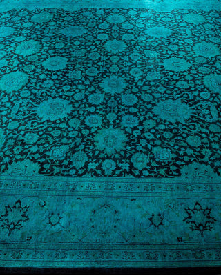 Fine Vibrance, One-of-a-Kind Hand-Knotted Area Rug - Blue, 9' 2" x 12' 1" - Solo Rugs