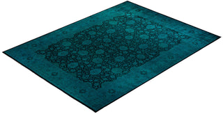 Fine Vibrance, One-of-a-Kind Hand-Knotted Area Rug - Blue, 9' 2" x 12' 1" - Solo Rugs