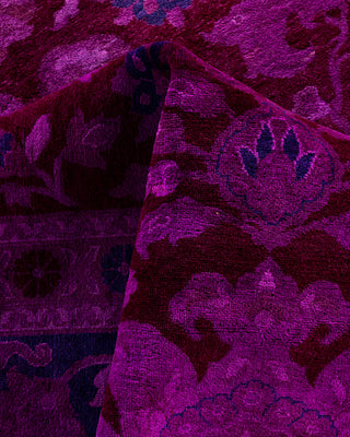 Fine Vibrance, One-of-a-Kind Hand-Knotted Area Rug  - Pink, 9' 5" x 11' 10"