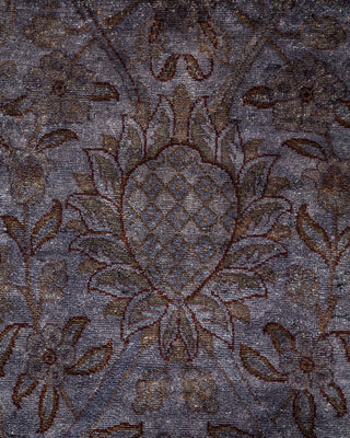 Contemporary Hand Knotted Overdyed Gray Area Rug 6' 3" x 12' 2"