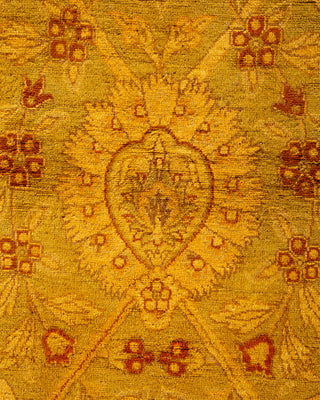 Contemporary Hand Knotted Overdyed Gold Area Rug 6' 3" x 12' 3"