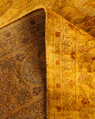 Contemporary Hand Knotted Overdyed Gold Area Rug 6' 3" x 12' 3"