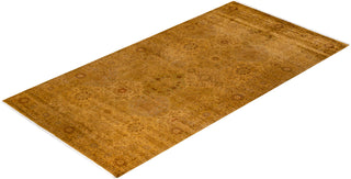 Contemporary Hand Knotted Overdyed Gold Area Rug 6' 3" x 12' 3"